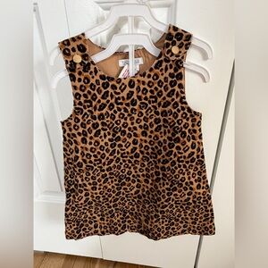 RACHEL ZOE~Girls Leopard Print Pinafore - Brown & Black SIZE 2T